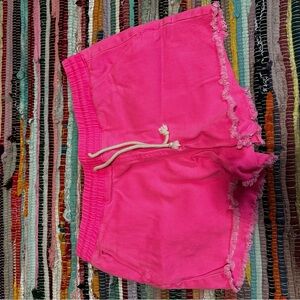 No Boundaries Hot Pink Shorts with Ruffle Detail